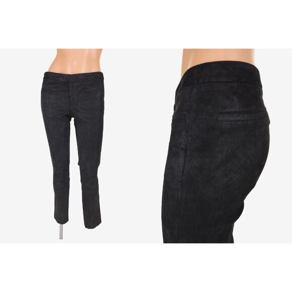 Helmut Lang Patina Stretch Leather Pant Size 0 XS Womens Bismuth $1200 - Picture 2 of 12